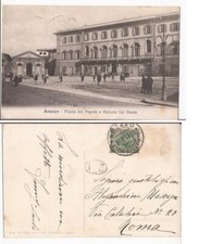 STORIA POSTALE CARTOLINA AREZZO PIAZZA DEL POPOLO E MERCATO GRANO FP comprar usado  Enviando para Brazil