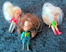 VINTAGE 3 BONECAS ARTICULADAS MINIATURA CABELO GRANDE - ANOS 90 comprar usado  Enviando para Brazil