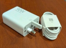 Xiaomi 90W Turbo Carregador Reino Unido Plugue HK com Cabo USB 6A Tipo C comprar usado  Enviando para Brazil