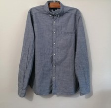 Chemise bleue rayures d'occasion  Bourg-de-Thizy