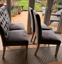 Light grey velvet for sale  SHEFFIELD