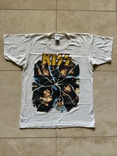 Camiseta Vintage KISS 1987 1988 Crazy Nights World Tour Tamanho Grande Branca comprar usado  Enviando para Brazil