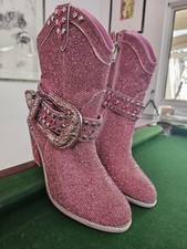 Botas Dolls Kill Club XX Botas Botas de Inspiração Ocidental Cristais Rosa Doce Tamanho 8 NOVAS comprar usado  Enviando para Brazil