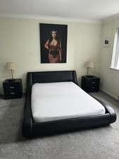 Black faux leather for sale  BROMLEY