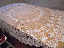 Vintage white crocheted for sale  REDRUTH