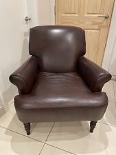 Brown leather armchair for sale  LONDON