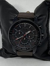 Relógio de quartzo Armani Exchange Active AX1206 couro marrom analógico mostrador preto XR521 comprar usado  Enviando para Brazil