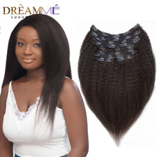 Usado, Clipes retos em extensões de cabelo humano 120g 8 peças/conjunto clipe cabelo brasileiro Remy comprar usado  Enviando para Brazil