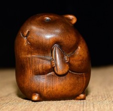 Estátua de esquilo esculpida em buxo natural chinesa requintada arte de estatuetas fofas  comprar usado  Enviando para Brazil