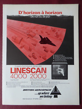 5/86 PUB BRITISH AEROSPACE LINESCAN 2000 4000 TORNADO THERMAL IMAGERY FRENCH AD, usado comprar usado  Enviando para Brazil
