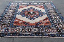 Tapete grande vintage feito à mão tradicional oriental de lã azul rosa 295x210cm comprar usado  Enviando para Brazil