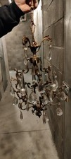 Lampadario gocce cristallo usato  Italia