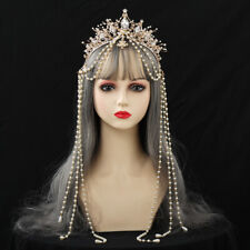 As Mulheres Halo Coroa Tiara Cabelo Hoop Virgem Maria HEADPIECE CORRESPONDENTE Tiara Pérola Longa comprar usado  Enviando para Brazil
