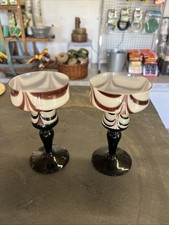 Pair coloured glass for sale  DISS