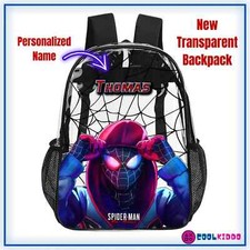 Mochila transparente transparente transparente inspirada em filme Miles Morales Spider Verse para escola comprar usado  Enviando para Brazil