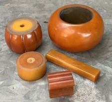 Botões e probabilidades para móveis Art Deco fenólico catalina baquelite cor âmbar com peso: 355 g, usado comprar usado  Enviando para Brazil