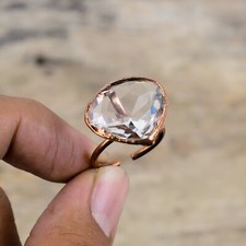 Anel ajustável eletroformado presente amor cobre topázio branco tamanho ajustável comprar usado  Enviando para Brazil