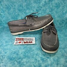 Sapatos de barco Sperry Top Sider masculino cinza cano baixo couro casual tamanho 13, usado comprar usado  Enviando para Brazil