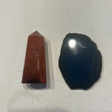 Usado, Torre de cristal de quartzo vermelho com pedra de quartzo azul polida comprar usado  Enviando para Brazil