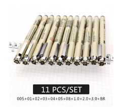 11 peças caneta mícron preta Sakura Pigma impermeável design desenhado à mão agulha esboço P comprar usado  Enviando para Brazil