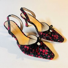 $229 Novo For Love & Lemons Ditsy Floral Lyanna Veludo Sapatos de Salto 37, usado comprar usado  Enviando para Brazil