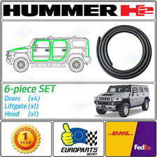 2003-09 Hummer H2 SUV 6-Pc Weatherstrip Set: Doors, Liftgate, Hood (Duty Free) na sprzedaż  Wysyłka do Poland