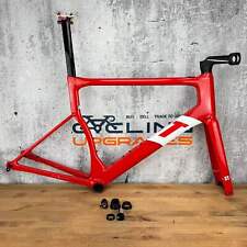 Conjunto de quadros de carbono 3T Strada Team XL vermelho 1x freio a disco bicicleta de estrada aerodinâmica 700c comprar usado  Enviando para Brazil