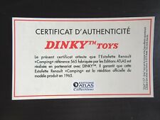Dinky toys certificate d'occasion  Expédié en Belgium