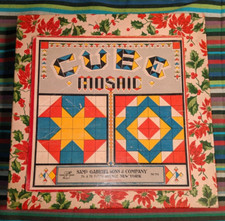 Vintage Madeira 36 Cubos Mosaico Sam Gabriel Fifth Ave NY Nº 79 Colcha Padrão Artesanal comprar usado  Enviando para Brazil