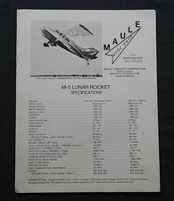 Folheto de especificações de avião "M-5 Lunar Rocket" década de 1970 Maule Aircraft Corporation, usado comprar usado  Enviando para Brazil