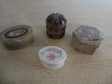 Soapstone lidded trinket for sale  YEOVIL