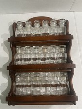 Prateleira de parede ou balcão de madeira vintage com gavetas 3 camadas rack de especiarias especiarias com frascos comprar usado  Enviando para Brazil