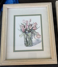 Watercolor print pink for sale  Hatfield