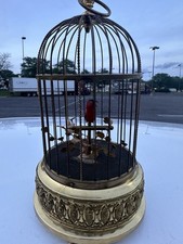 CAIXA DE MÚSICA AUTÔMATO GAIOLA PÁSSARO CANTOR VINTAGE ALEMÃO KARL GRIESBAUM, usado comprar usado  Enviando para Brazil