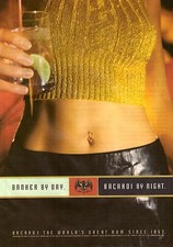 1998 Bacardi Rum by Night Retro Vintage Publicidade Antigo Anos 90 comprar usado  Enviando para Brazil