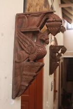 Suporte de parede de madeira par de corbel estátua de pavão pássaro prateleira suporte raro comprar usado  Enviando para Brazil