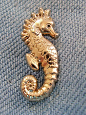 Pin seepferdchen silberfarben gebraucht kaufen  Dallgow