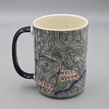 Caneca de cerâmica Mountain To Sea Trail assinada bicicleta ciclista rota topografia, usado comprar usado  Enviando para Brazil