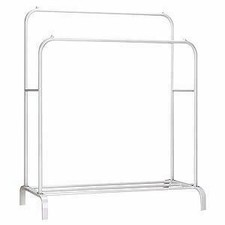 Używany, Wolnostojący wieszak na ubrania Edihome metal 110cm x 150cm biały towar B na sprzedaż  PL