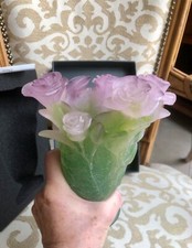 Daum roses vase for sale  BATH