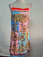 Vestido Versace tamanho L seda multicolorido muito bom estado comprar usado  Enviando para Brazil