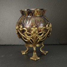 Jugendstil glas vase gebraucht kaufen  Landshut