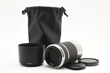 SONY SEL55210 55-210mm F4.5-6.3 OSS Silver Lens And Mount "READ" w/Hood Japan na sprzedaż  Wysyłka do Poland