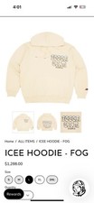 Moletom com capuz Ice Cream Icee Fog 431-8310 creme off white tamanho grande G raro comprar usado  Enviando para Brazil