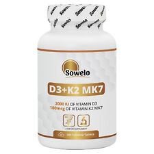 Vitamina D3 + K2 MK7 Comprimidos – Alta Potência, Suporte Ósseo e Cardíaco – Sowelo comprar usado  Enviando para Brazil