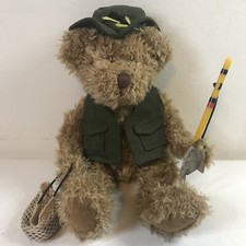 Russ Berrie & Co. 11” urso de pelúcia pesca com mosca animal em excelente estado usado (A6) comprar usado  Enviando para Brazil