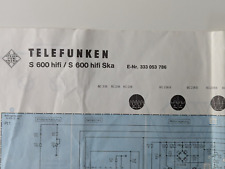 Schaltplan telefunken 600 gebraucht kaufen  Bayreuth