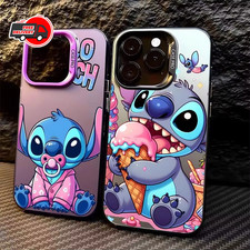 Capa telefone Stitch desenho animado para iPhone 16 15 14 13 12 11 Pro Max XR XS 7 8 Plus comprar usado  Enviando para Brazil