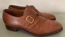 Banco de couro castanho POLO Ralph Lauren Monk Strap Shoes feito na Inglaterra EUA 8 E comprar usado  Enviando para Brazil