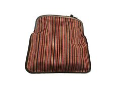 KIMONO JAPONÊS VINTAGE FECHO MOEDA ESTOJO BOLSA TSUMUGI TECIDO LISTRA BEIJO TRAVA  comprar usado  Enviando para Brazil